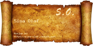 Sisa Olaf névjegykártya